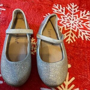 Silver Glitter Kids Dress Shoes